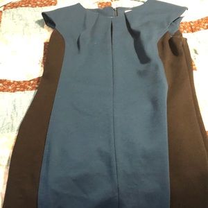 Black and blue pencil dress